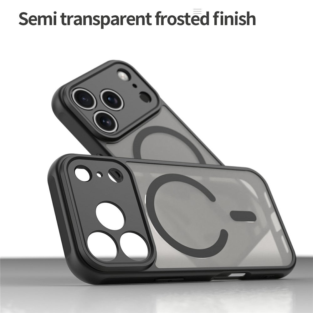 iPhone 18 Pro Max / 17 Pro Max PC TPU Magnetisk Matte Case, Drop-resistent - sort