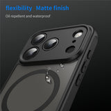 iPhone 18 Pro Max / 17 Pro Max PC TPU Magnetisk Matte Case, Drop-resistent - sort