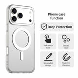 Til iPhone 18 Pro / 17 Pro Magnetisk Case Anti Drop Hybrid Telefon Bagdæksel - Hvid