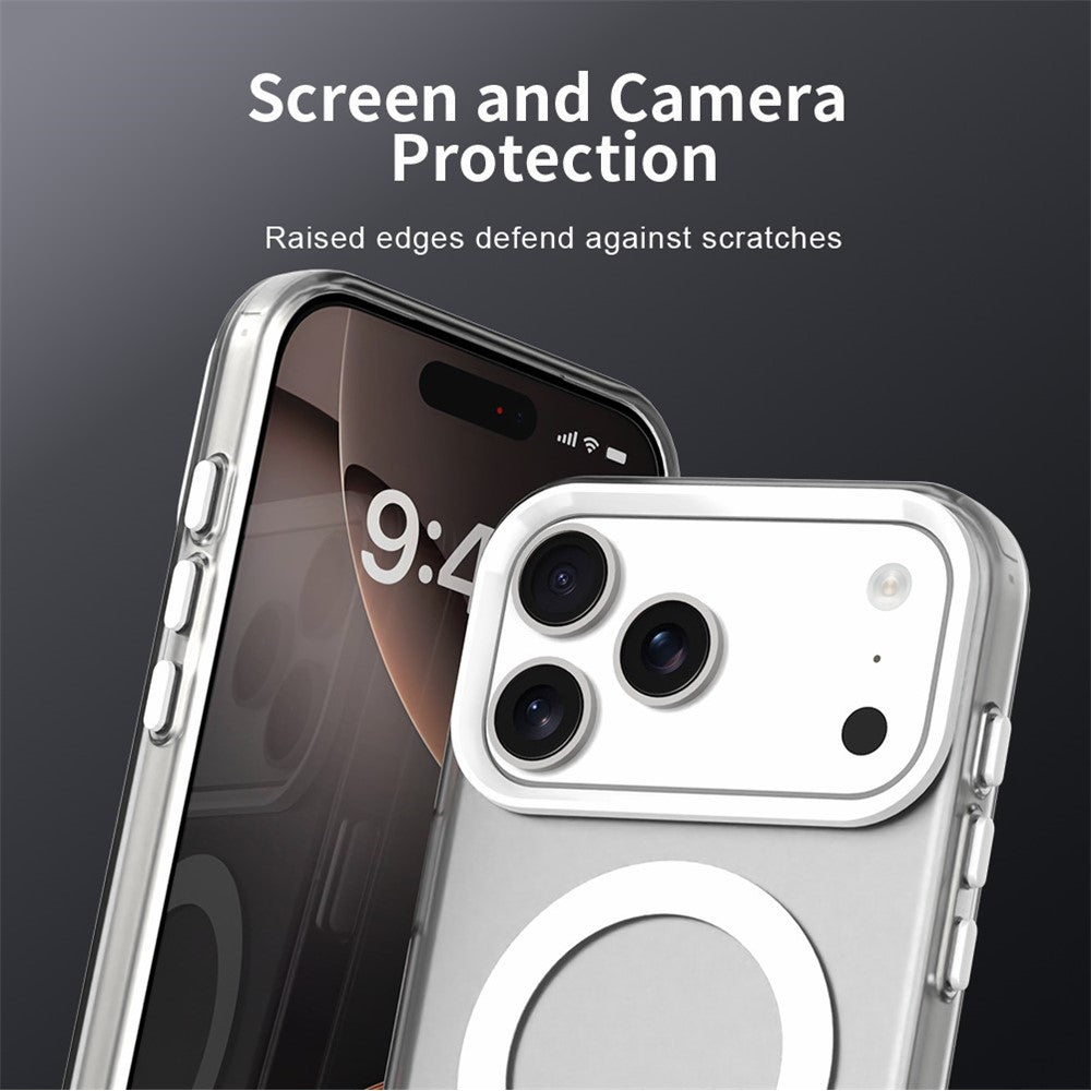 Til iPhone 18 Pro / 17 Pro Magnetisk Case Anti Drop Hybrid Telefon Bagdæksel - Hvid