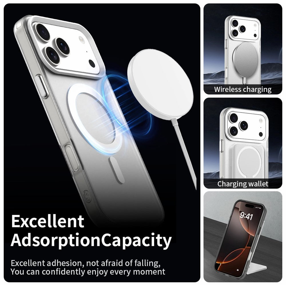 iPhone 18 Pro Max / 17 Pro Max PC PET TPU Hybrid Magnetisk Case - Hvid