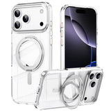 Magnetisk etui med roterende stativ til iPhone 18 Pro / 17 Pro TPU Acryl MagSafe - hvid
