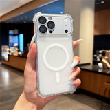 iPhone 18 Pro Max / 17 Pro Max magnetisk TPU-foder med aftageligt kameraomslag - gennemsigtigt