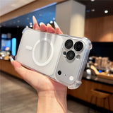 iPhone 18 Pro Max / 17 Pro Max magnetisk TPU-foder med aftageligt kameraomslag - gennemsigtigt