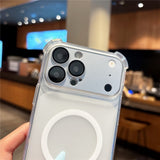 iPhone 18 Pro Max / 17 Pro Max magnetisk TPU-foder med aftageligt kameraomslag - gennemsigtigt