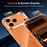 Hybrid Akryl TPU Case iPhone 18 Pro / 17 Pro med kamerabeskyttelse - gennemsigtig