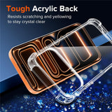 Hybrid Akryl TPU Case iPhone 18 Pro / 17 Pro med kamerabeskyttelse - gennemsigtig