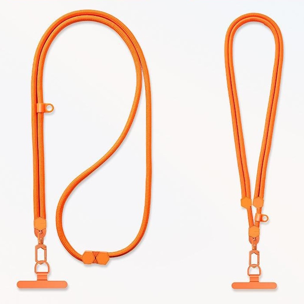 150 cm justerbar nakke- og skulderrem med stålplade - orange
