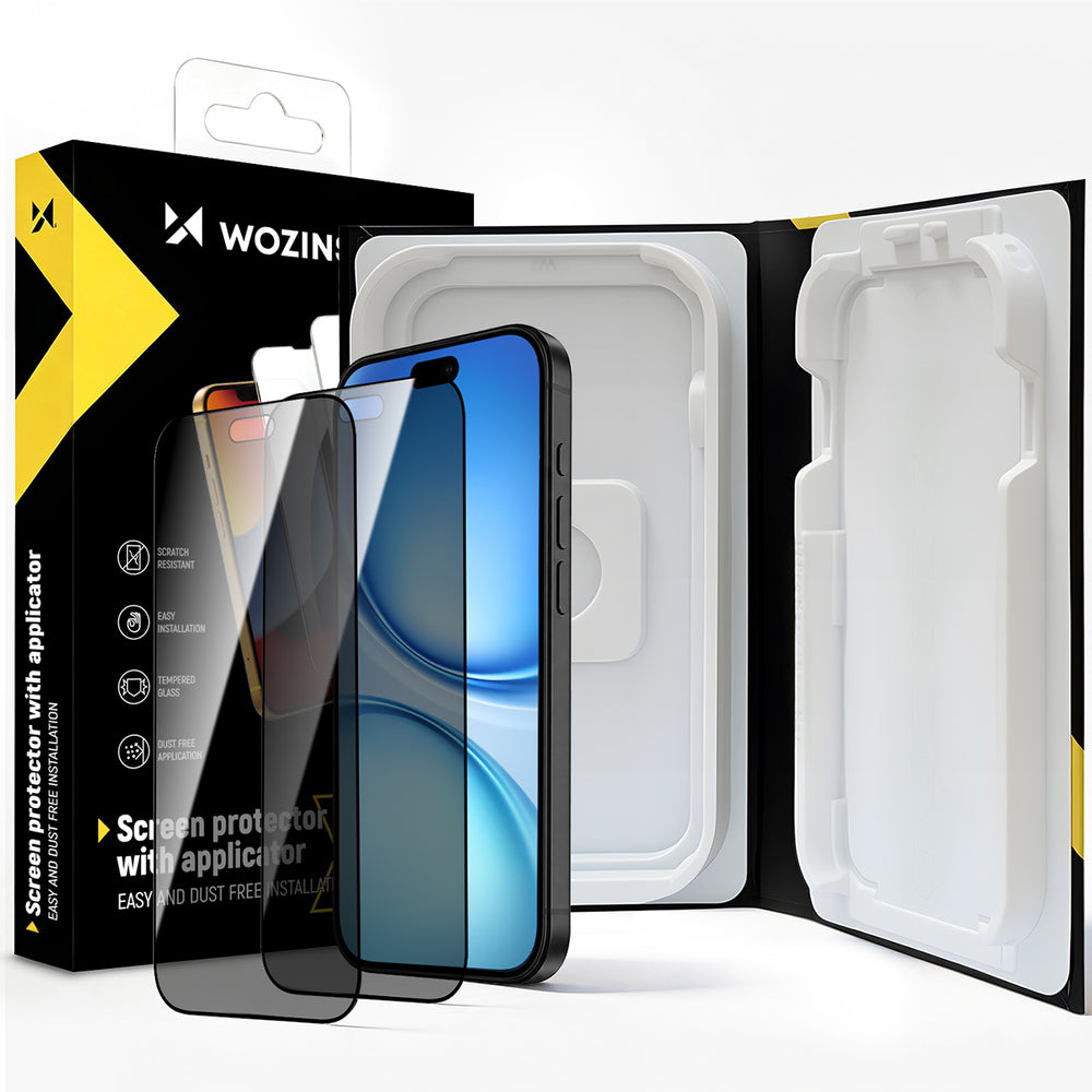 Wozinsky EasyFit Privacy Glass skærmbeskytter til iPhone 18 Pro - 2 stk.