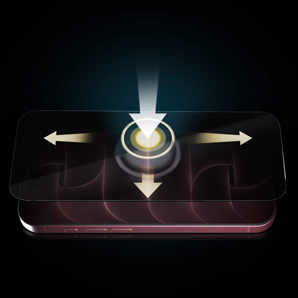Wozinsky EasyFit Privacy Glass privatlivet hærdet glas til iPhone 17 / 16 Pro - 2 stykker.