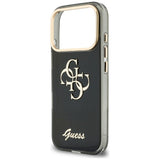 Guess IML 4G Script Metal Case til iPhone 17 Pro Max / 18 Pro Max - sort