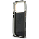 Guess IML 4G Script Metal Case til iPhone 17 Pro Max / 18 Pro Max - sort