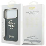 Guess IML 4G Script Metal Case til iPhone 17 Pro Max / 18 Pro Max - sort