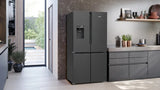 Siemens iQ500 KF96DAXEA side-by-side køle-fryseskab Fritstående 574 L Sort, Rustfrit stål
