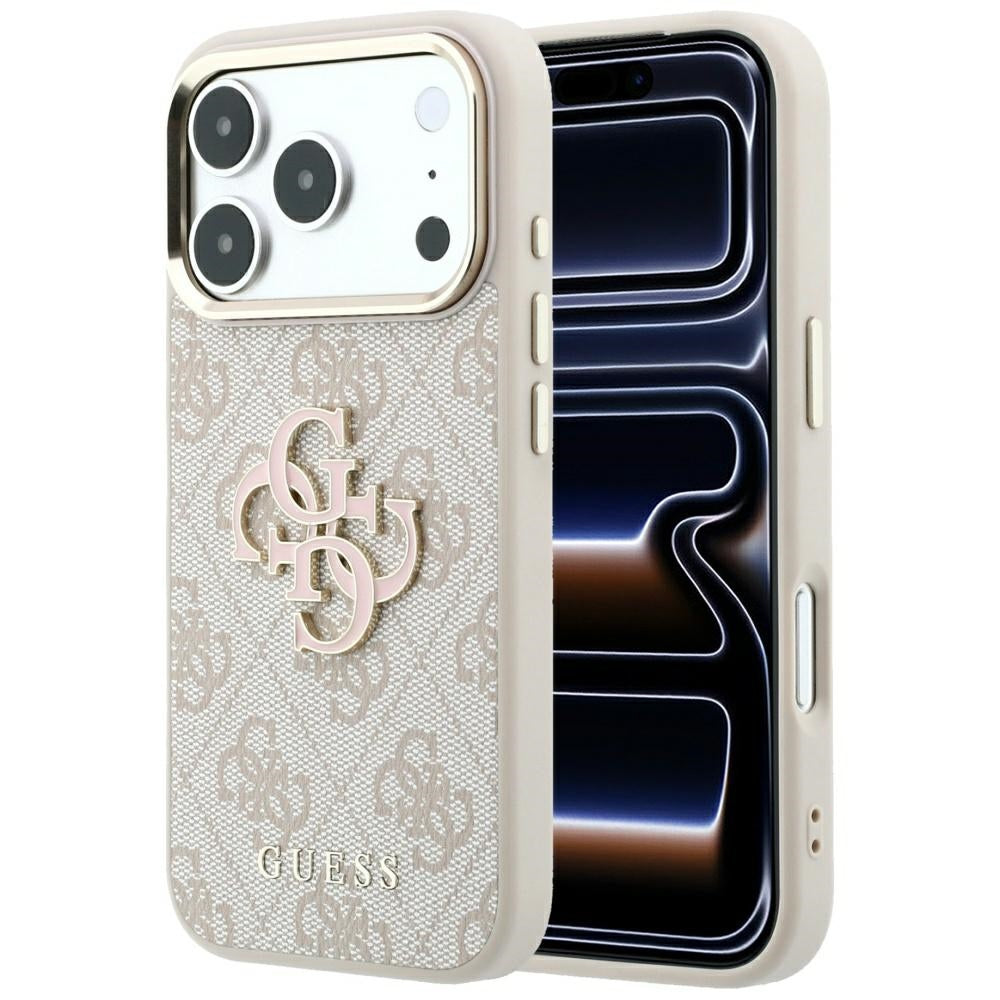Guess 4G og Big Resin Logo Case til iPhone 17 Pro Max / 18 Pro Max - Pink