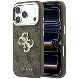 Guess 4G og Big Strass Logo Case til iPhone 17 Pro Max / 18 Pro Max - Brown