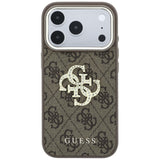 Guess 4G og Big Strass Logo Case til iPhone 17 Pro Max / 18 Pro Max - Brown