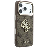 Guess 4G og Big Strass Logo Case til iPhone 17 Pro Max / 18 Pro Max - Brown