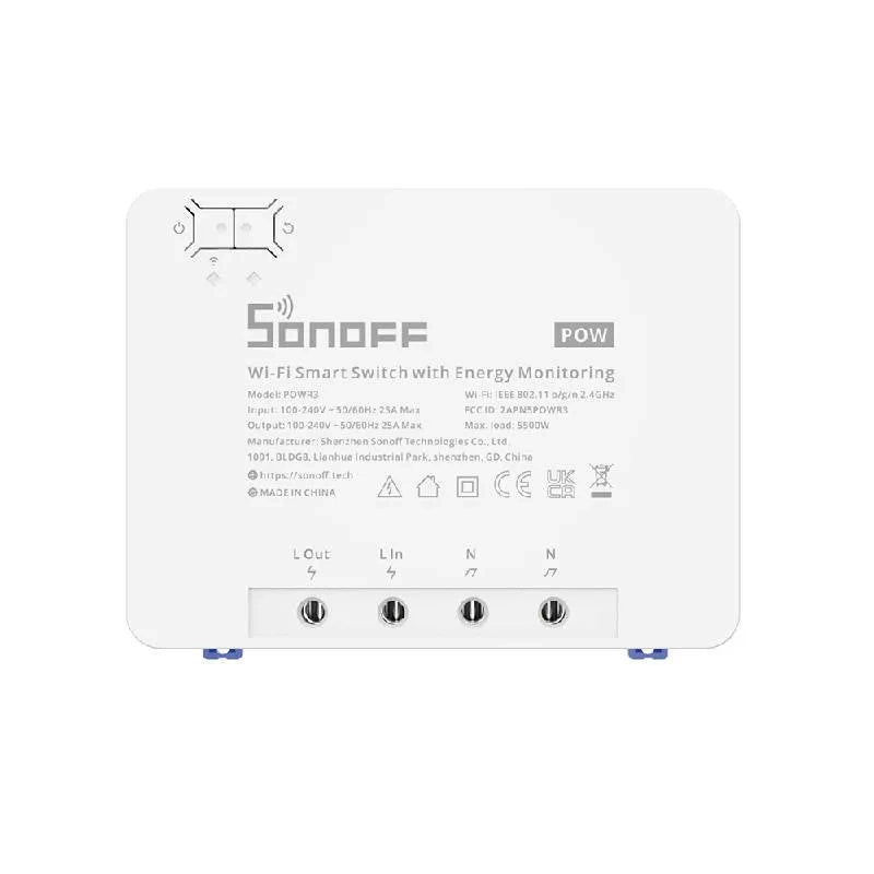 Sonoff POWR3 smart WiFi-switch med strømmåling