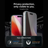 Spigen Glas.tR EZ Fit Pro HD AC 2-Pack Privacy tempereret glas til iPhone 18 Pro