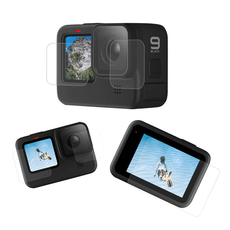 Skærm og objektiv af hærdet glas Telesin til GoPro Hero 9 / Hero 10 / Hero 11 / Hero 12 (GP-FLM-901)