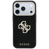 Guess Smooth & Big Strass Logo Case til iPhone 18 Pro / 17 Pro - sort
