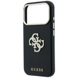 Guess Smooth & Big Strass Logo Case til iPhone 18 Pro / 17 Pro - sort