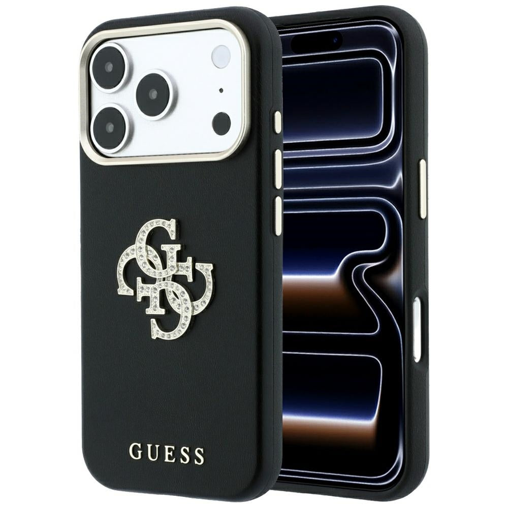 Guess Smooth & Big Strass Logo Case til iPhone 18 Pro Max / 17 Pro Max - sort