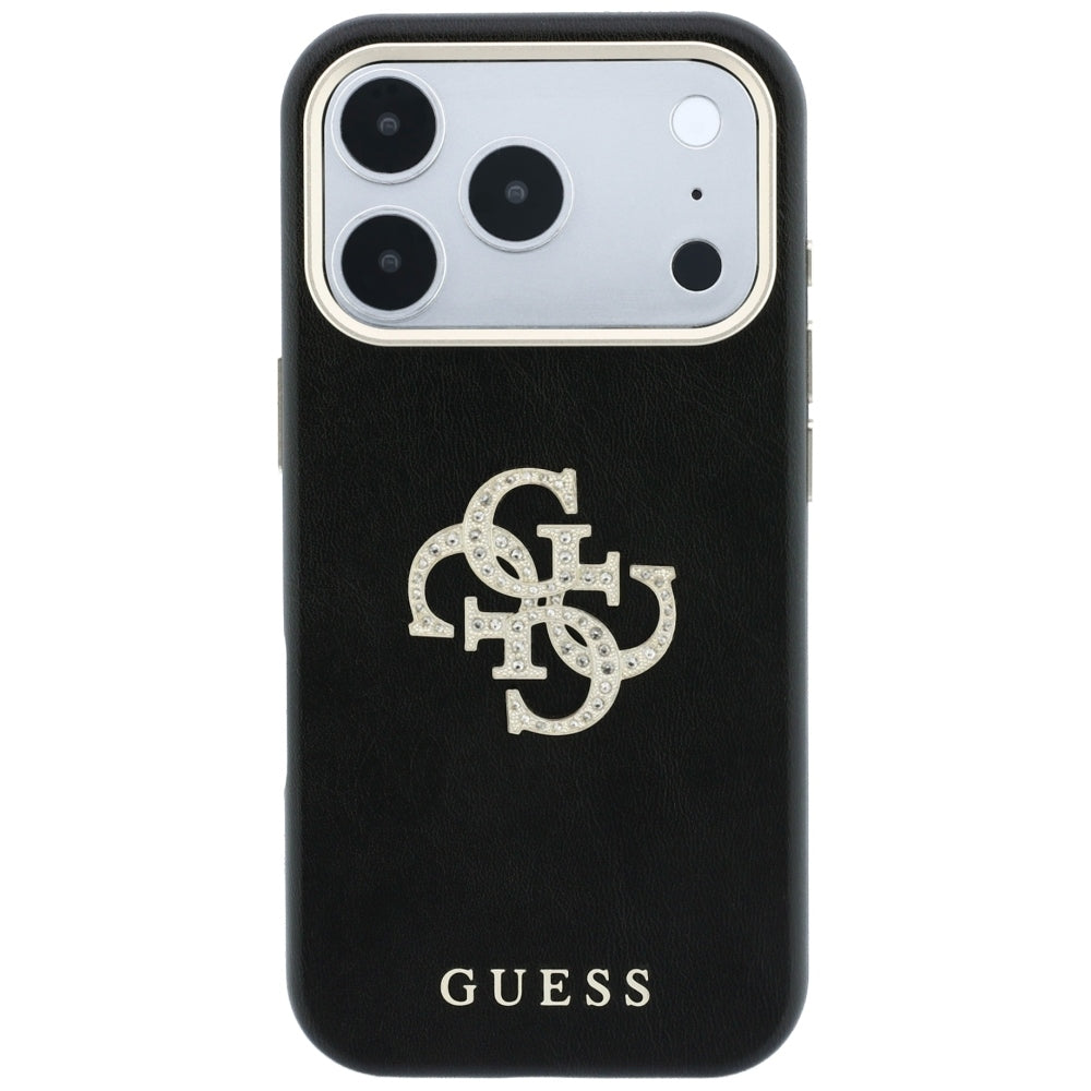 Guess Smooth & Big Strass Logo Case til iPhone 18 Pro Max / 17 Pro Max - sort