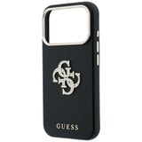 Guess Smooth & Big Strass Logo Case til iPhone 18 Pro Max / 17 Pro Max - sort
