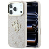 Guess 4G og Big Strass Logo Case til iPhone 18 Pro Max / 17 Pro Max - Pink