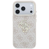 Guess 4G og Big Strass Logo Case til iPhone 18 Pro Max / 17 Pro Max - Pink