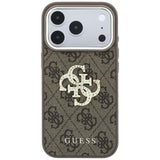 Guess 4G og Big Strass Logo Case til iPhone 18 Pro / 17 Pro - Brunt