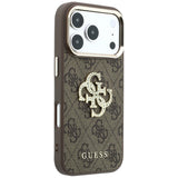 Guess 4G og Big Strass Logo Case til iPhone 18 Pro / 17 Pro - Brunt