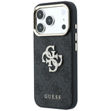 Guess 4G og Big Strass Logo Case til iPhone 18 Pro / 17 Pro - sort
