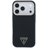Guess Kevlar Triangle Logo MagSafe Case til iPhone 18 Pro Max / 17 Pro Max - sort