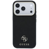 Guess Saffiano Small 4G og Classic Logo MagSafe Case til iPhone 18 Pro / 17 Pro - sort