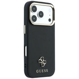 Guess Saffiano Small 4G og Classic Logo MagSafe Case til iPhone 18 Pro / 17 Pro - sort