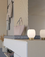 Eglo Manzanares H18 børstet messing bordlampe