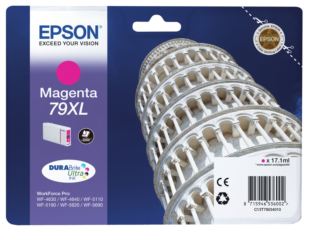 Epson 79XL Magenta 2000 sider Blæk C13T79034010