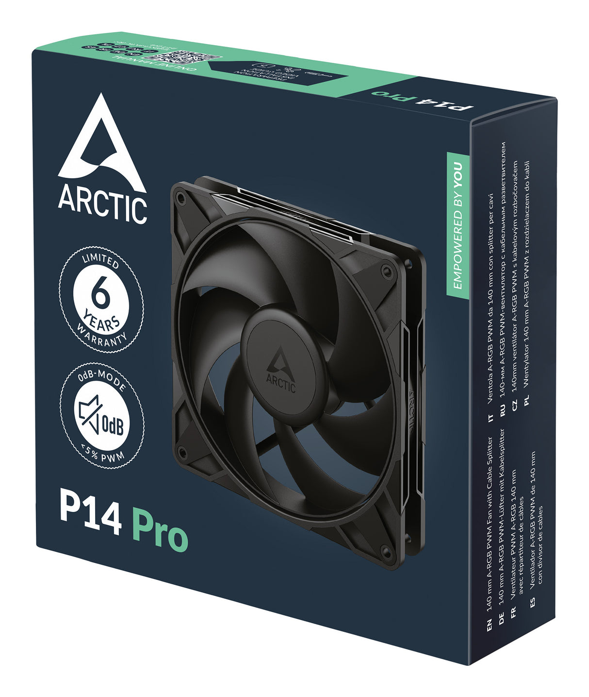 ARCTIC P14 Pro Fan 1-pack Sort 140 mm
