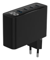 Gembird TA-UC-PDQC100LCD-01-BK oplader til mobil enhed Laptop, Smartphone Sort Vekselstrøm Hurtig opladning Indendørs