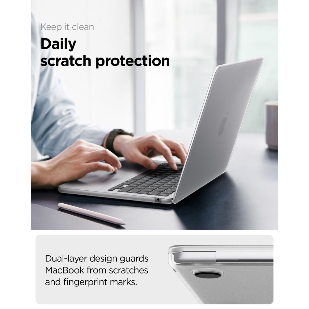 Spigen Airskin Macbook Air 13 M2 M5 2023 2026 Frost Clear