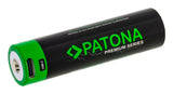 PATONA 6525 husholdningsbatteri Genopladeligt batteri 18650 Lithium-Ion (Li-Ion)
