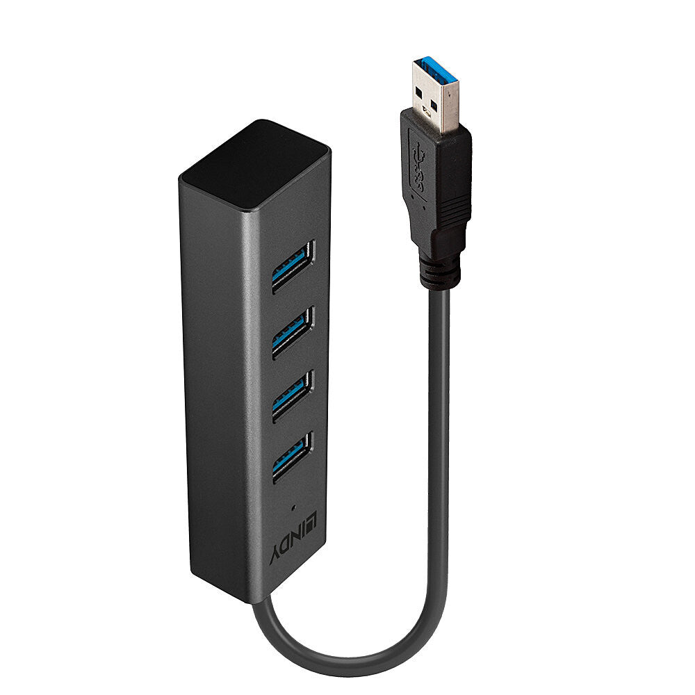Lindy 43324 interface hub USB 3.2 Gen 1 (3.1 Gen 1) Type-A 5000 Mbit/s Sort