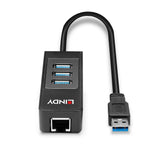 Lindy 43176 interface hub USB 3.2 Gen 1 (3.1 Gen 1) Type-A 5000 Mbit/s Sort