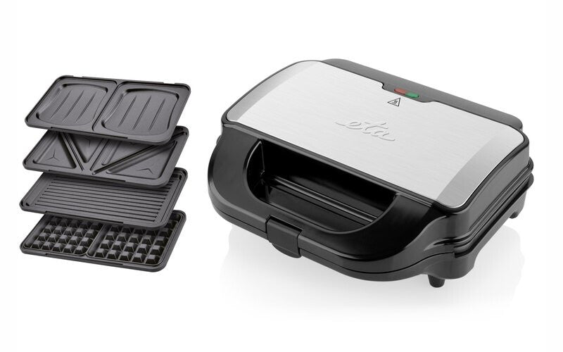 Eta Sorento 3151 90010 sandwichtoaster 900 W Sort, Rustfrit stål