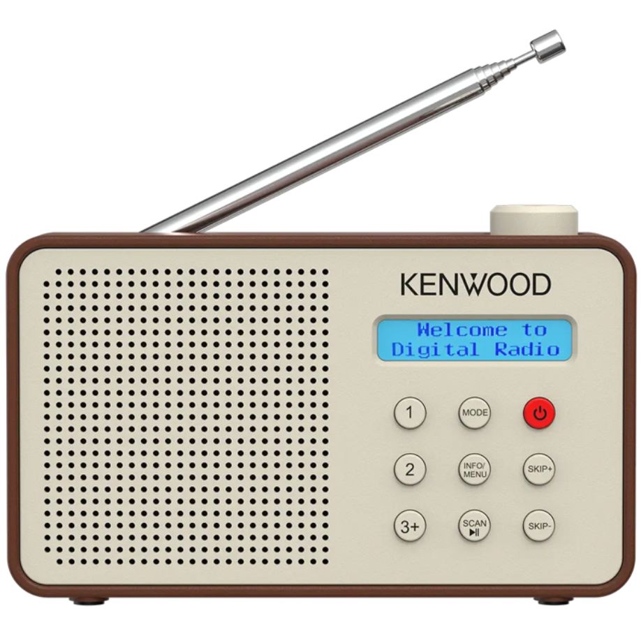 Kenwood CR-M25DAB-T Portable DAB+ radio m/ Bluetooth og indbygget batteri - mocca