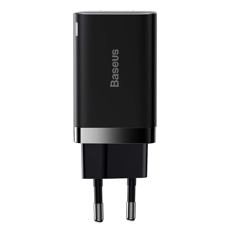 Baseus Super Si Pro hurtigoplader USB + USB-C 30W (sort)