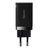 Baseus Super Si Pro hurtigoplader USB + USB-C 30W (sort)